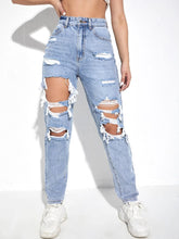 Ripped Mom Fit Jeans